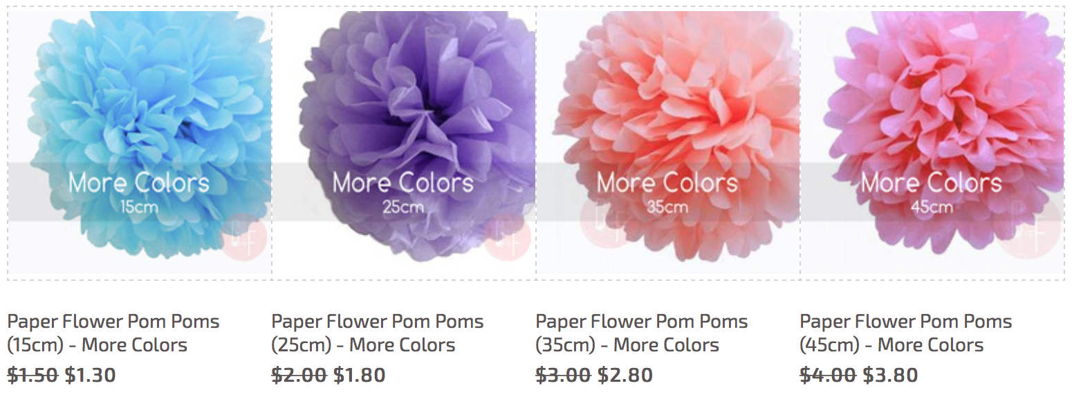 Paper Flower Pom Poms