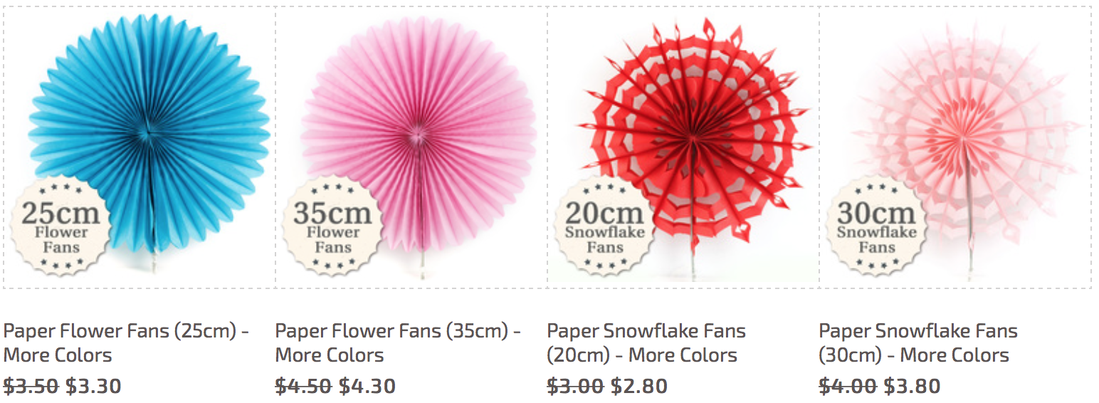 Paper Flower Fans