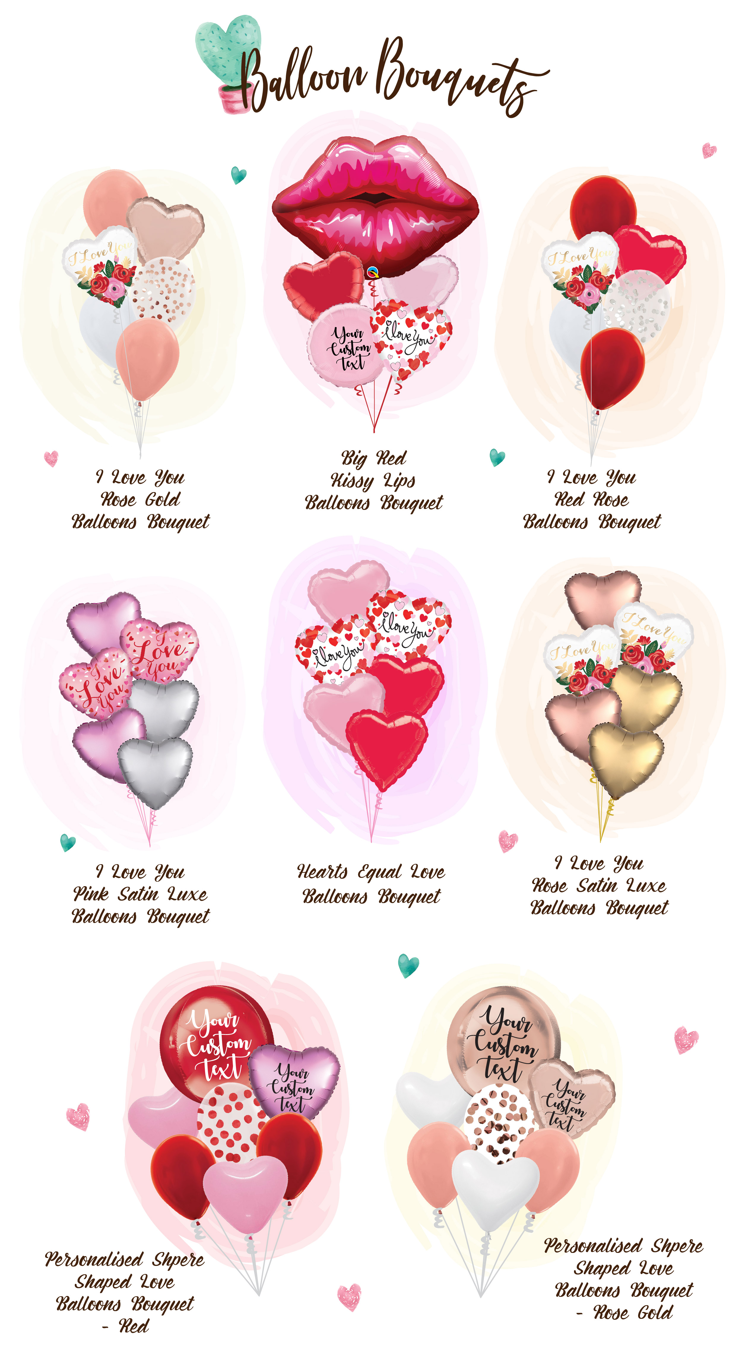 Valentine's Day Balloons Bouquet