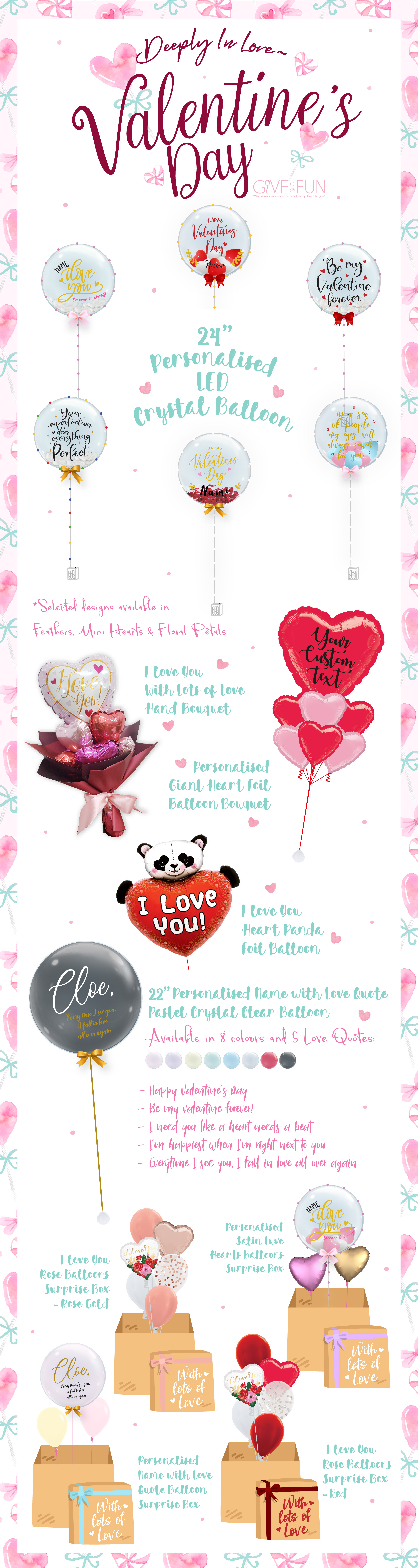 Valentine's Day Personalised Balloons